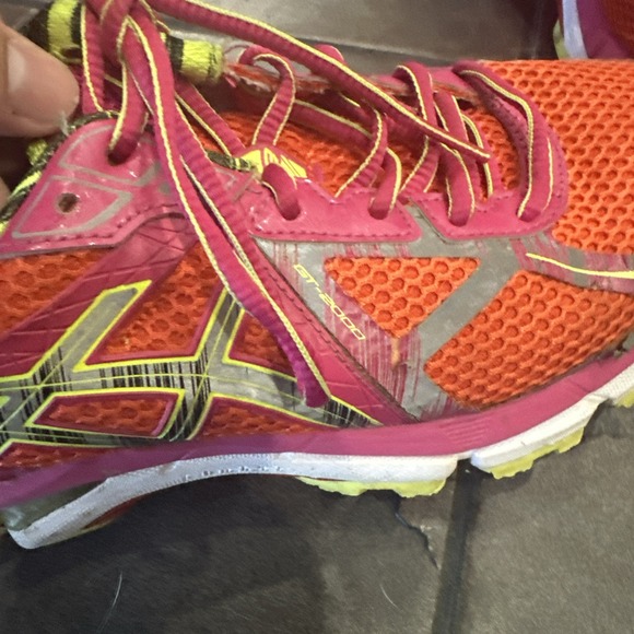 Asics Womens GT 2000 Orange Running Shoes Sneakers Size 9.5 - Picture 6 of 16